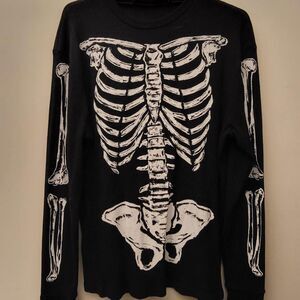 Foxblood black skeleton long sleeve shirt Size XL #goth #alternative #foxblood